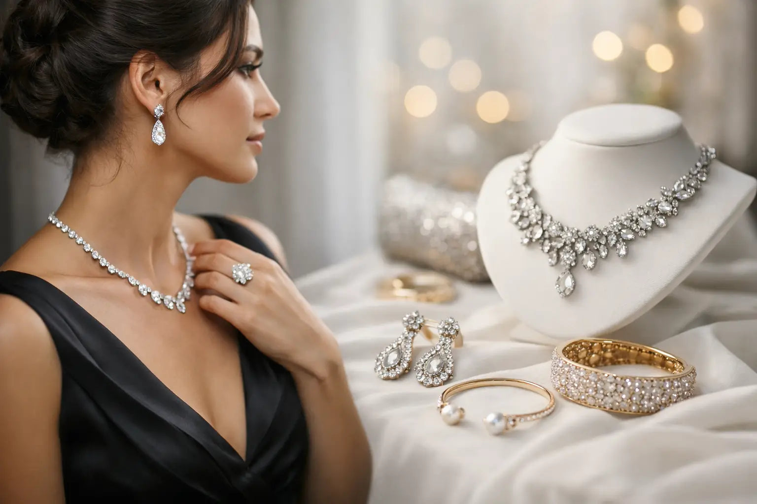 Bijoux pour robe de soirée - bien les choisir