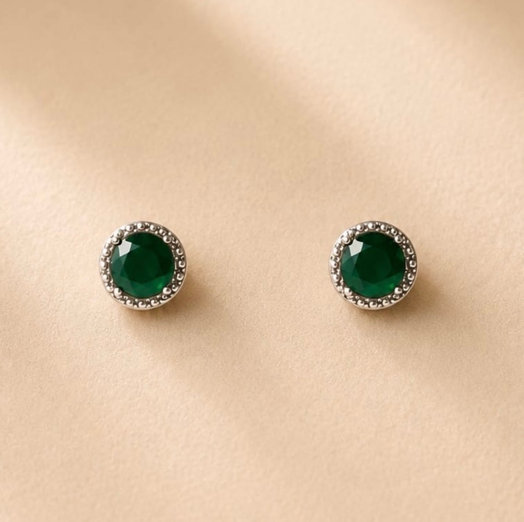 Boucles d'oreilles Méryaset vert