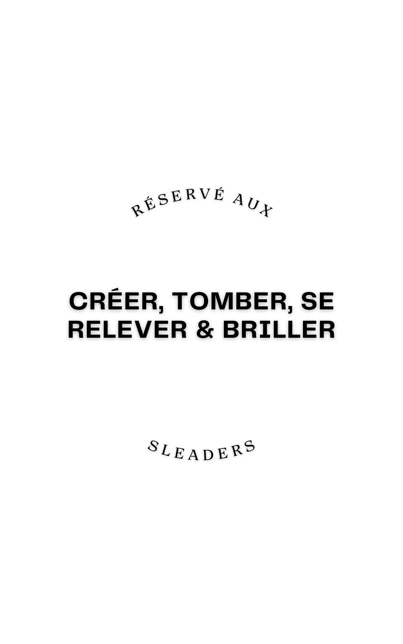 Le livre "Créer, Tomber, Se Relever et Briller"