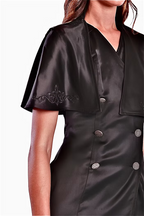 Asterope cape dress, black